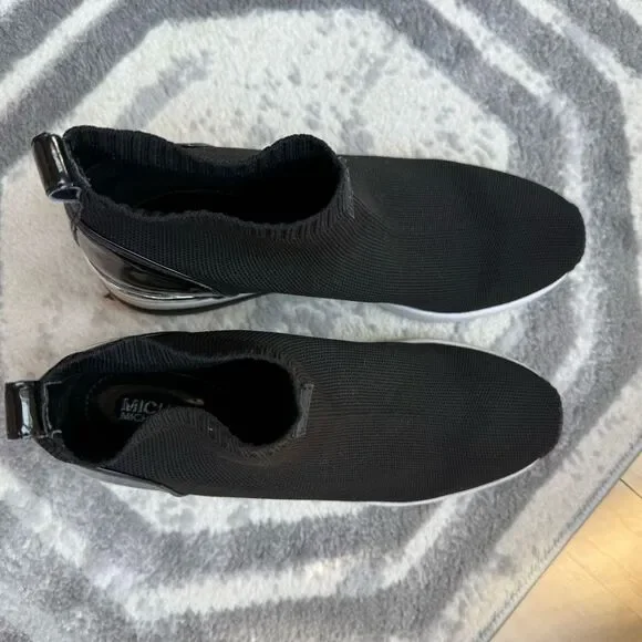 Michael Michael Kors Skyler Stretch-Knit Sock Sneaker in Black 9 - Picture 5 of 13